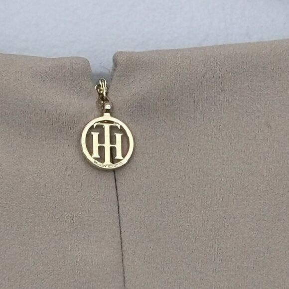 Tommy Hilfiger | Color block White Tan Black Tri-Tone Sleeveless Career Dress 10 - Picture 13 of 16